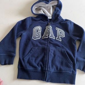 GAP  boys blue polar fleece zip hoodie